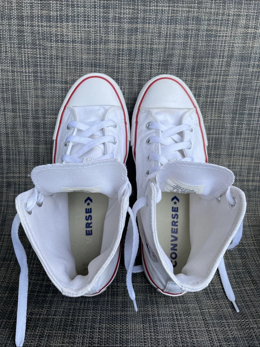 Converse Chuck Taylor All Star Lift Platform High-Top White Canvas Sneakers 5 Y